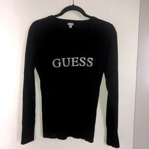 Beaded GUESS knit pullover